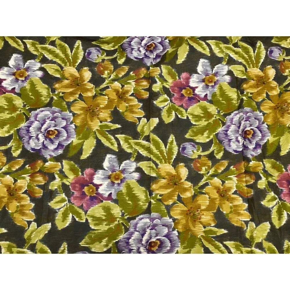 Cuddledown Duvet Cover Shams Set Floral King Organic Cotton Purple
